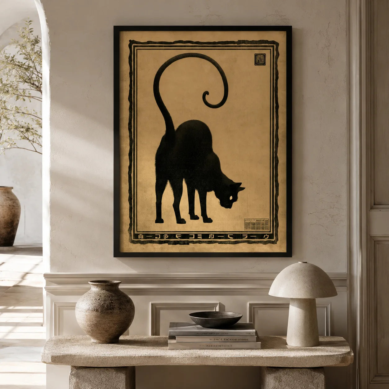 Japanese Black Cat Wall Art Decor - Wall Art Decor - view 11