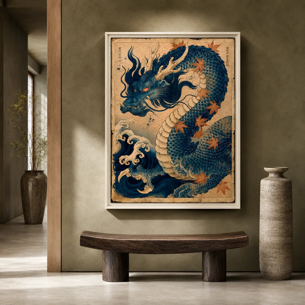 Japanese Blue Dragon Wall Art Decor - Wall Art Decor - view 11