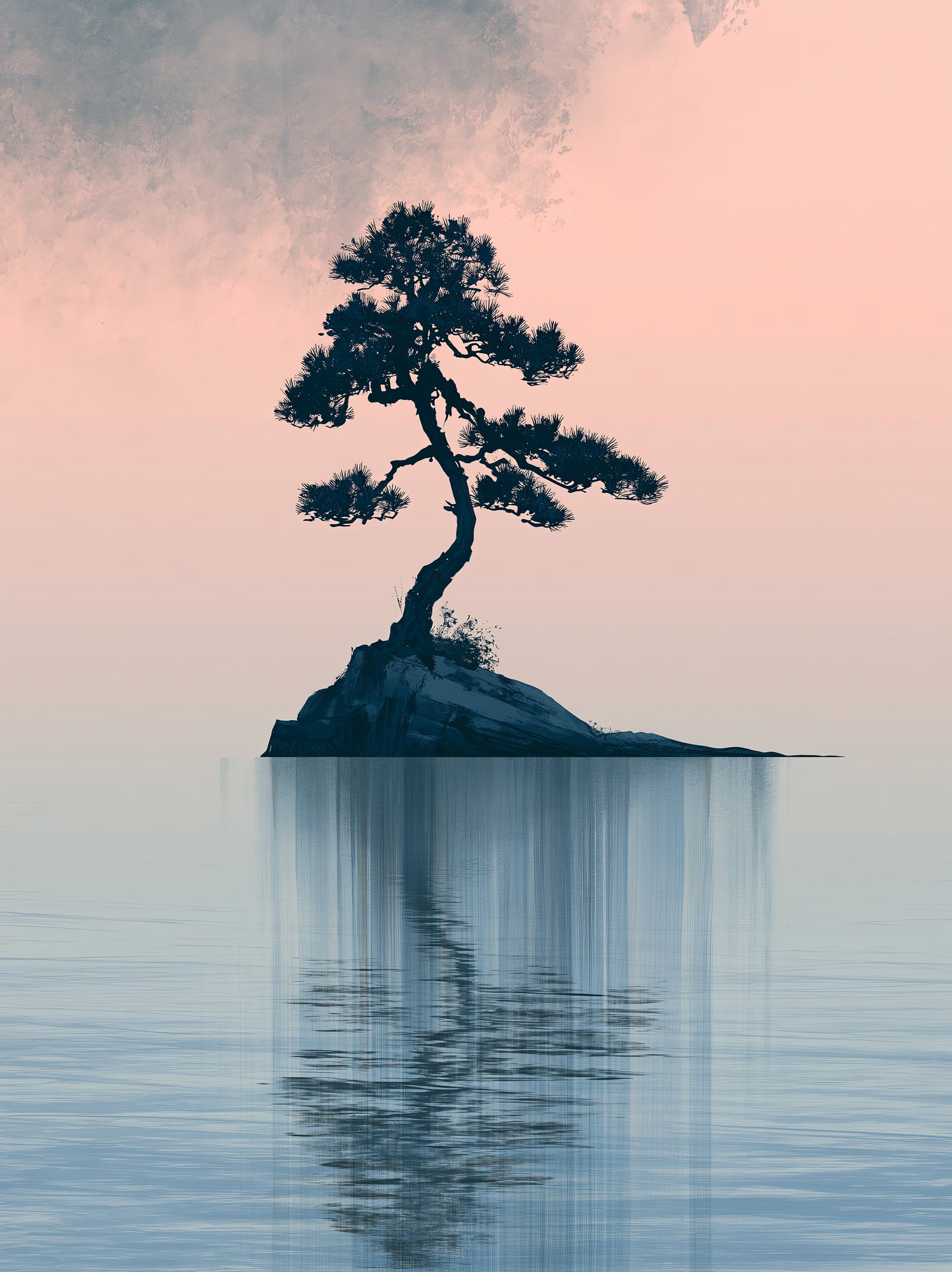 Japońska Sosna Dekoracja Ścienna - Wall Art Decor - front view - japanese pine wall art, pine tree art print