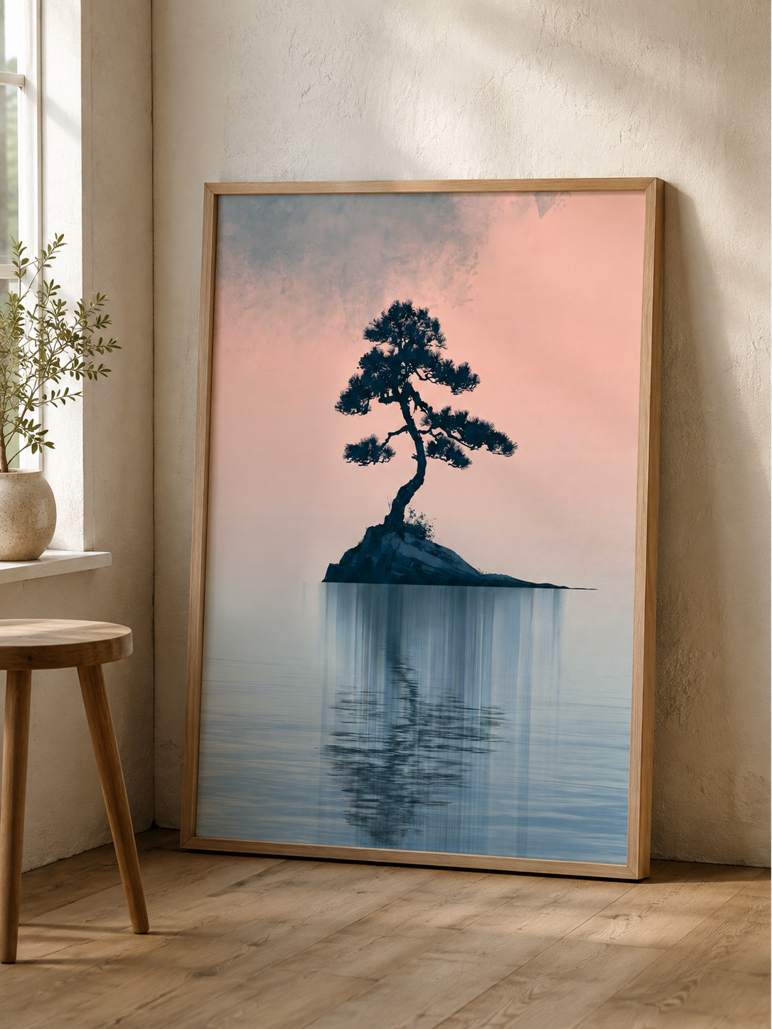 Japońska Sosna Dekoracja Ścienna - Wall Art Decor - close-up - japanese pine wall art, pine tree art print