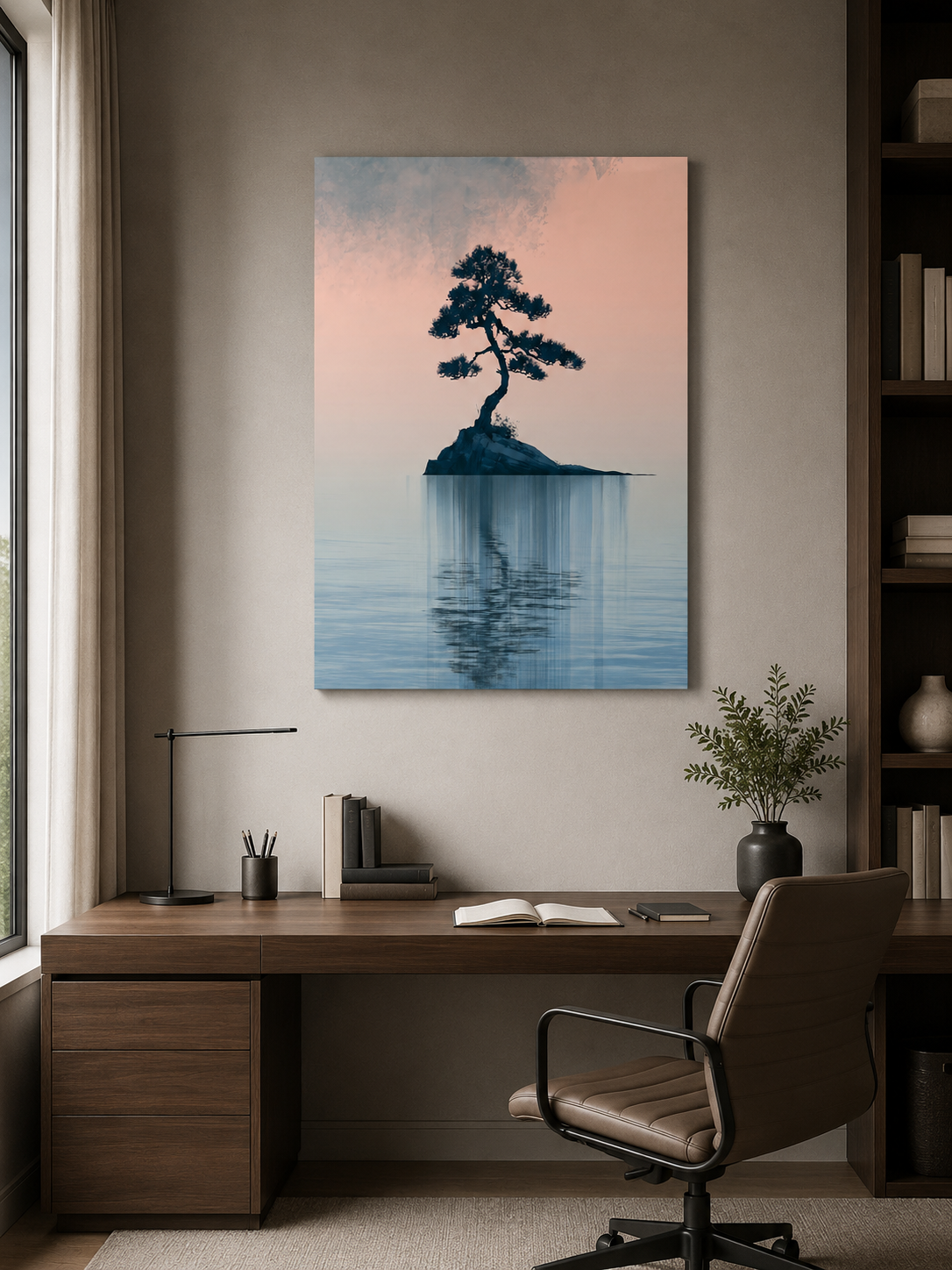 Japońska Sosna Dekoracja Ścienna - Wall Art Decor - close-up - japanese pine wall art, pine tree art print