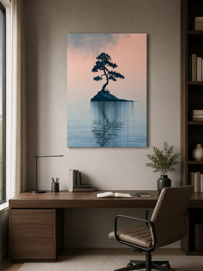 Japońska Sosna Dekoracja Ścienna - Wall Art Decor - close-up - japanese pine wall art, pine tree art print