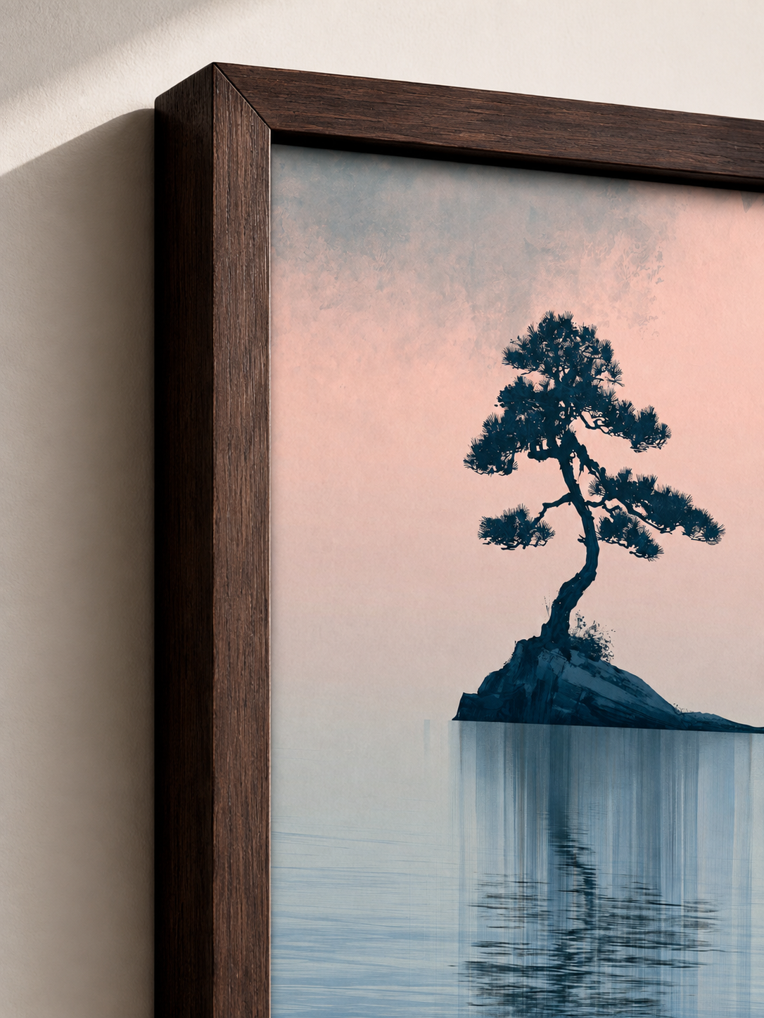 Japońska Sosna Dekoracja Ścienna - Wall Art Decor - detail view - japanese pine wall art, pine tree art print