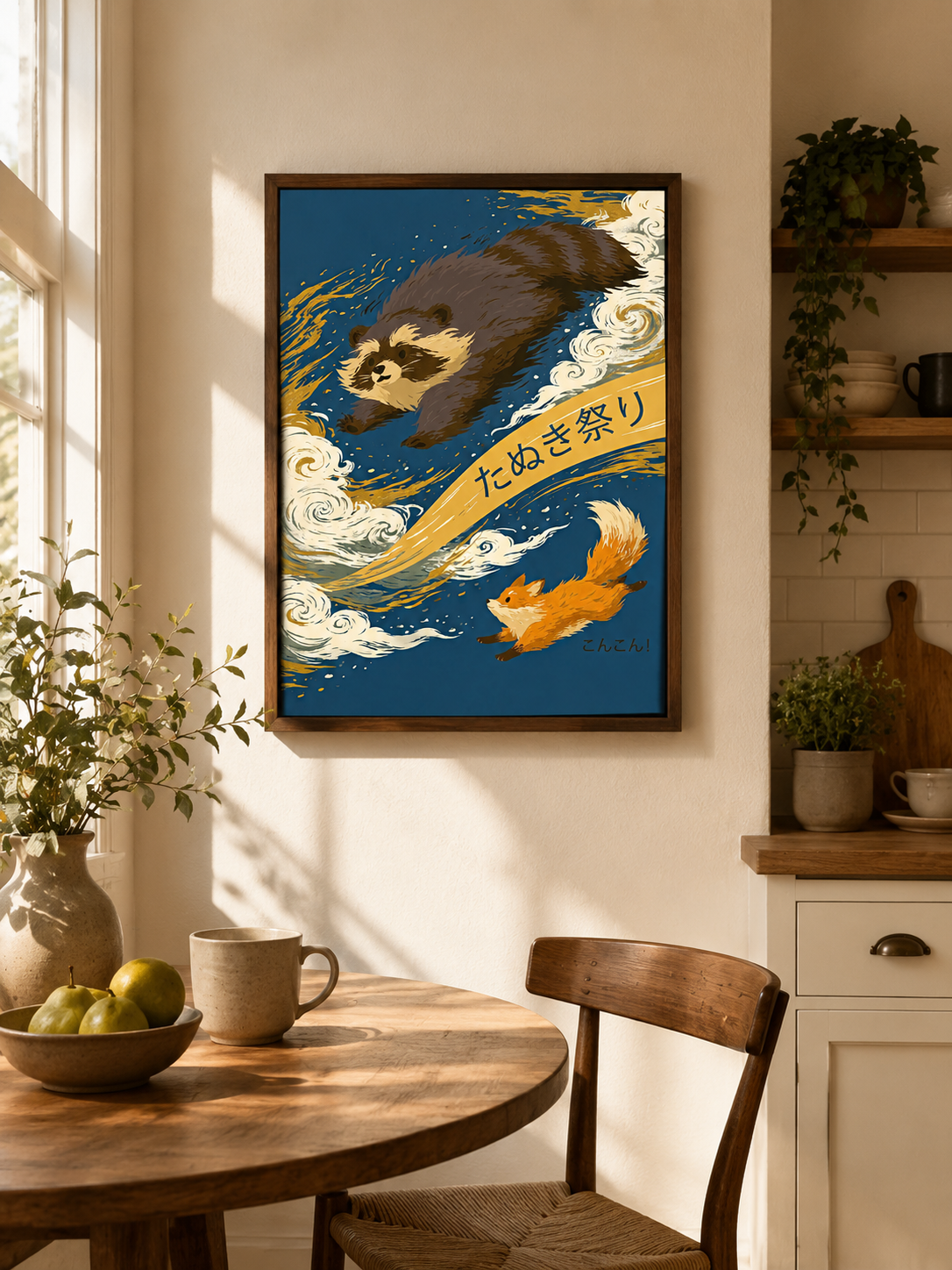Japanese Tanuki Poster - Wall Art Decor - packaging - japanese tanuki poster, tanuki wall art