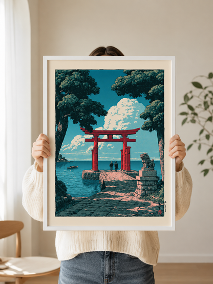 Torii Japonés Póster - Wall Art Decor - close-up - japanese torii gate poster, torii gate wall art