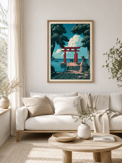 Torii Japonés Póster - Wall Art Decor - detail view - japanese torii gate poster, torii gate wall art