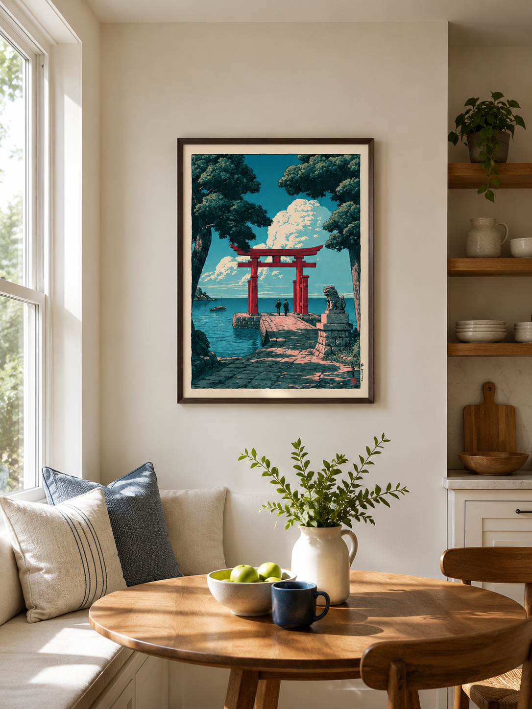 Torii Japonés Póster - Wall Art Decor - alternate angle - japanese torii gate poster, torii gate wall art
