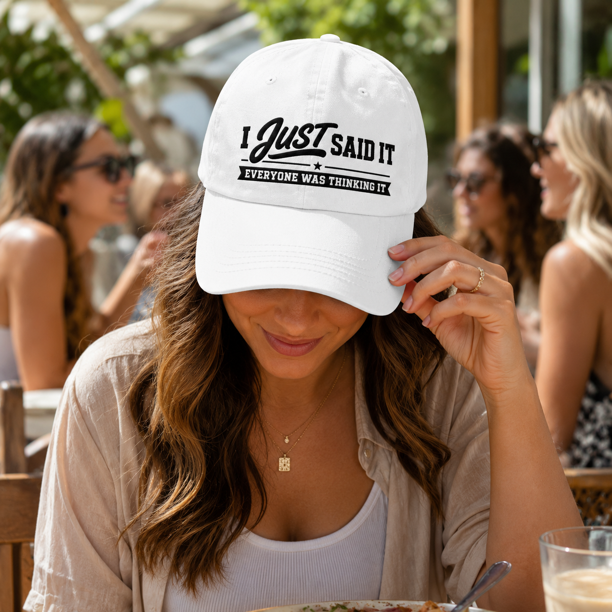 Just Said It Washed Cap - Washed Cap - side view