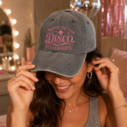 Kiss All The Time Disco Occasionally Washed Cap - Washed Cap - detail
