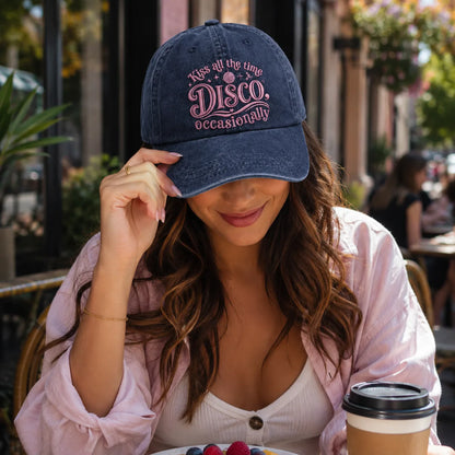 Kiss All The Time Disco Occasionally Washed Cap - Washed Cap - side view