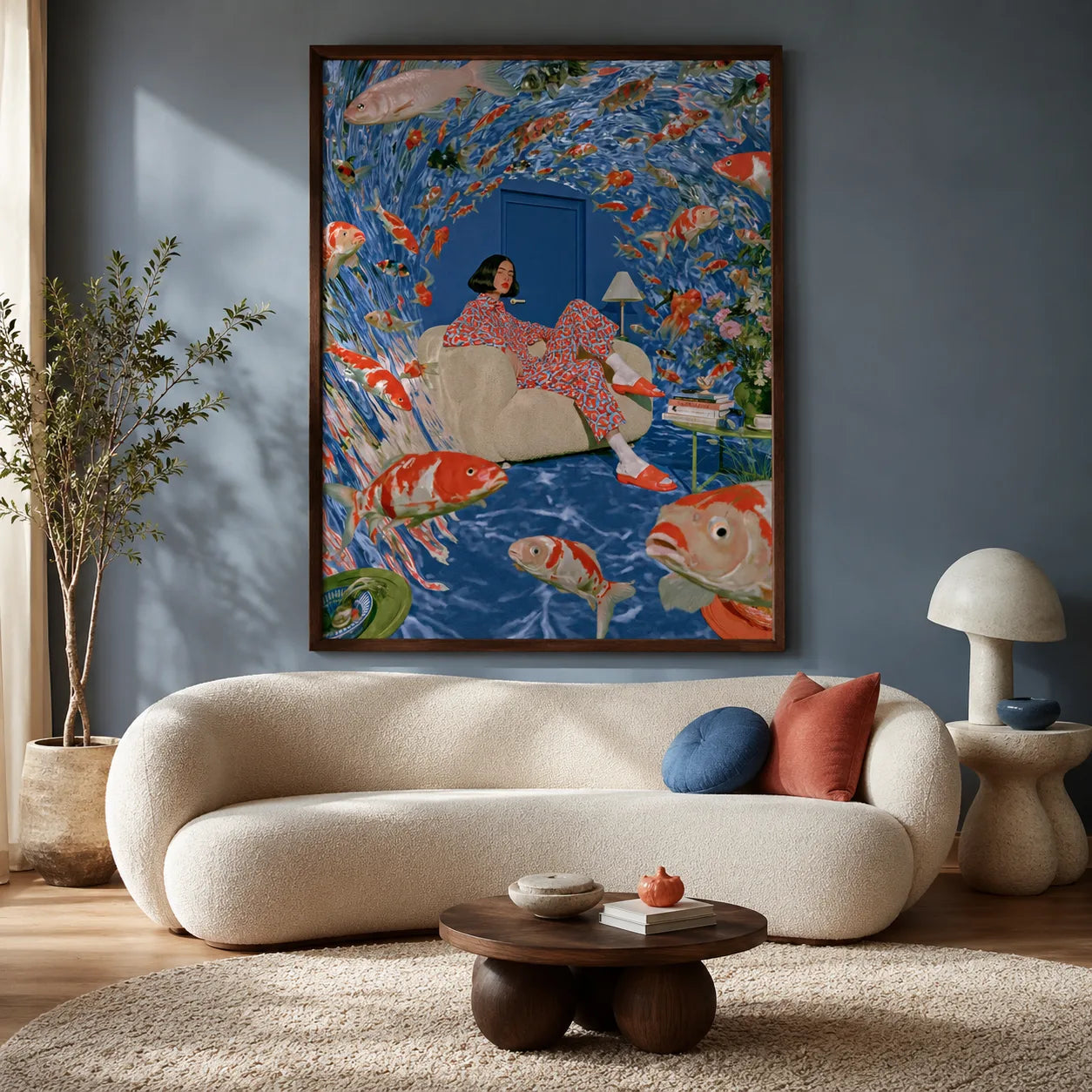 Koi Fish Dreamscape Wall Art Decor - Wall Art Decor - detail