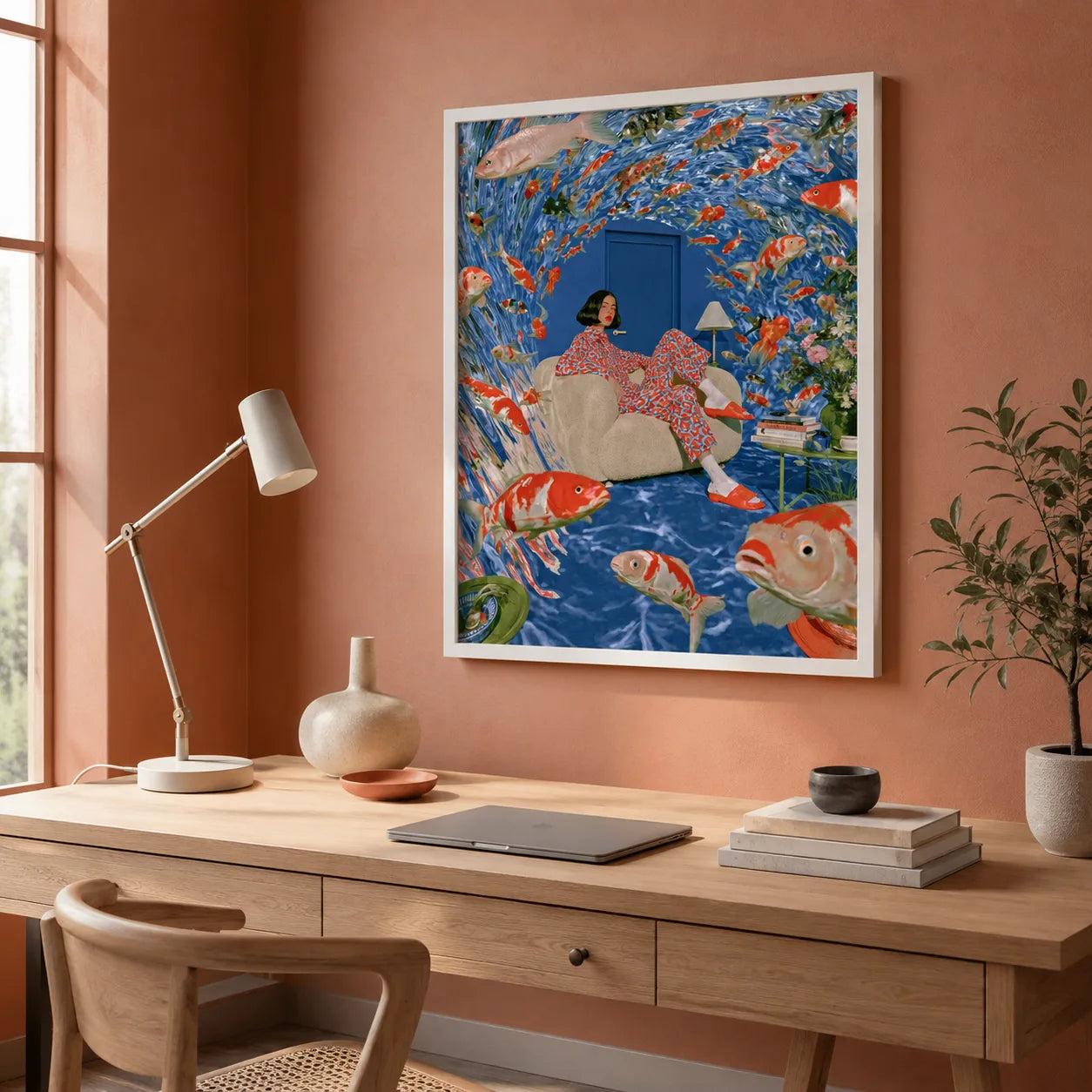 Koi Fish Dreamscape Wall Art Decor - Wall Art Decor - styled