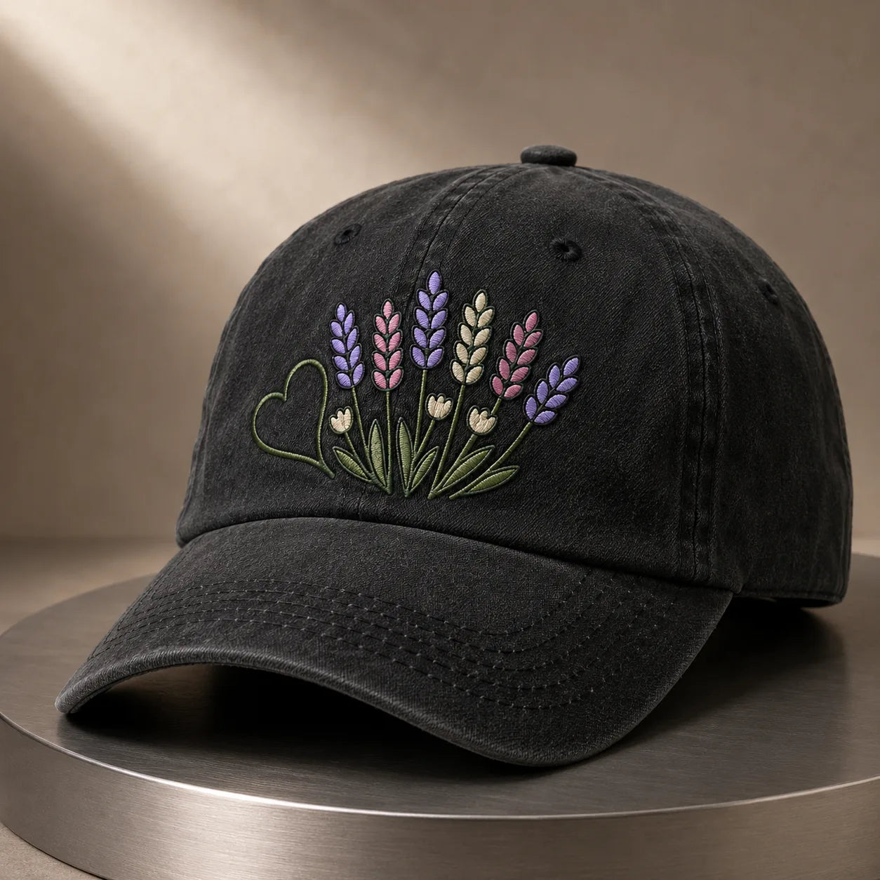 Lavender Wildflower Washed Cap - washed cap - alternate angle