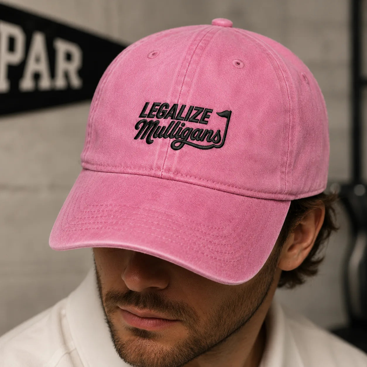 Legalize Mulligans Golf Washed Cap - washed cap - detail