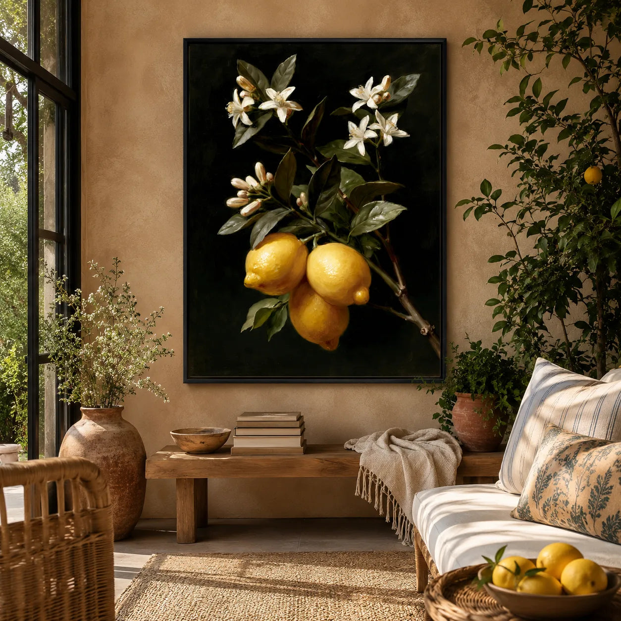 Lemon Blossom Still Life Wall Art Decor - Wall Art Decor - in use