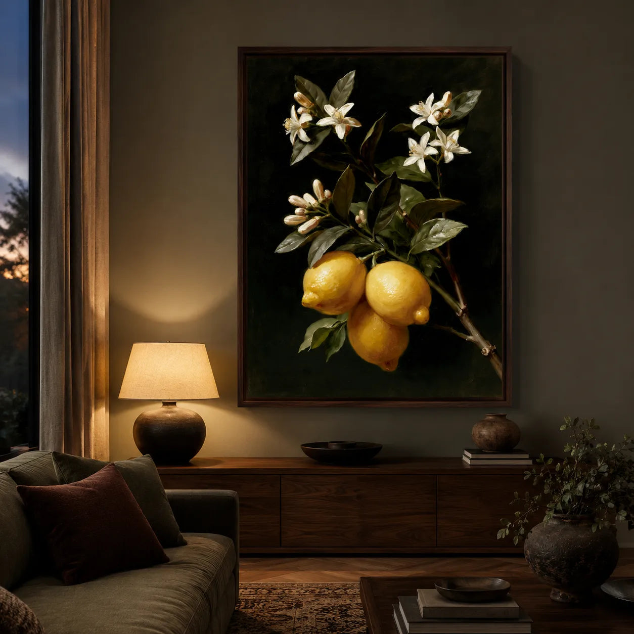 Lemon Blossom Still Life Wall Art Decor - Wall Art Decor - lifestyle