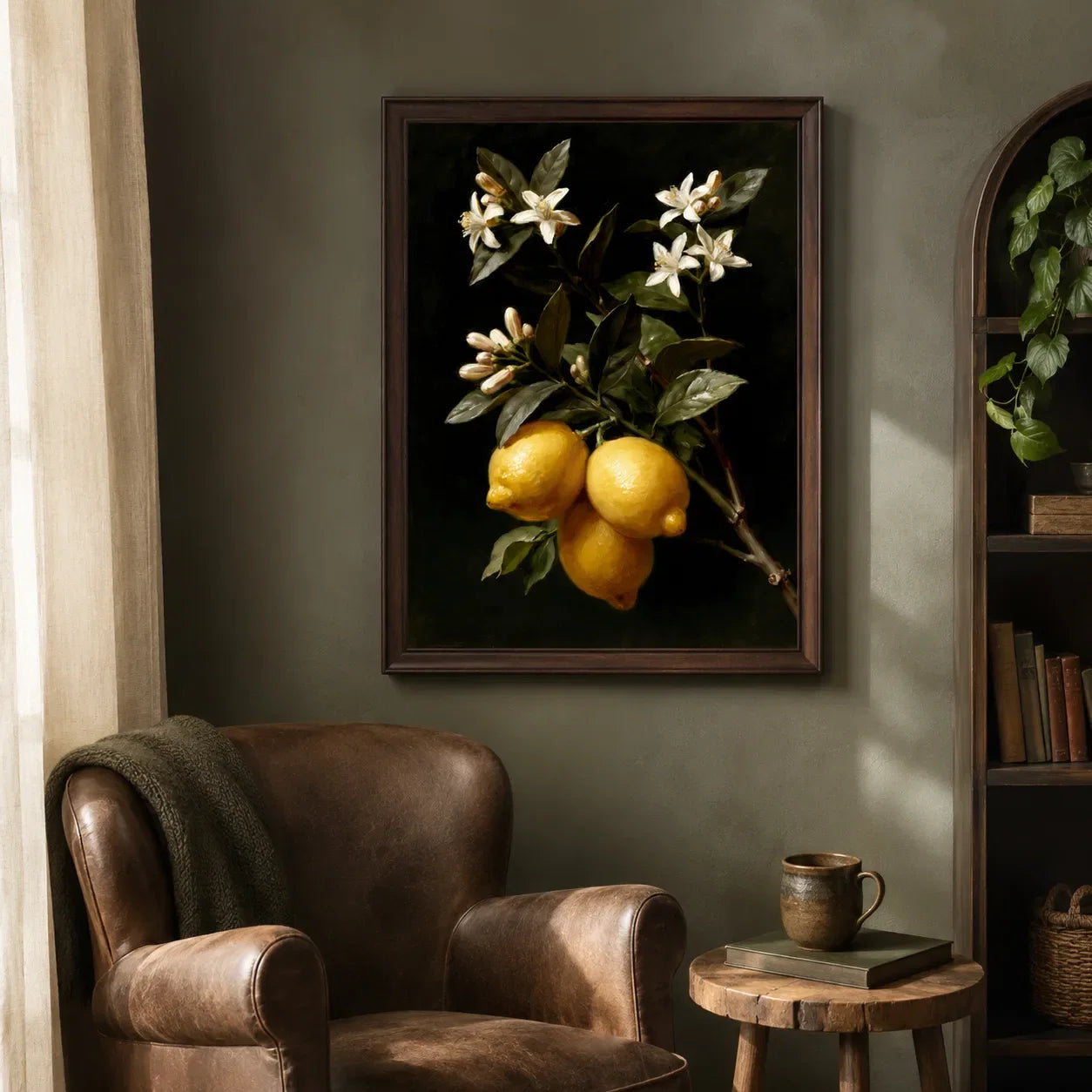 Lemon Blossom Still Life Wall Art Decor - Wall Art Decor - styled