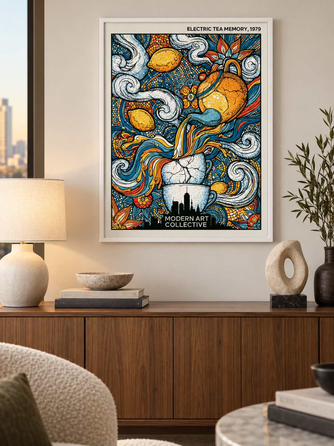 Lemon Tea Kitchen Wall Art - Wall Art Decor - packaging - lemon tea kitchen wall art, retro citrus poster