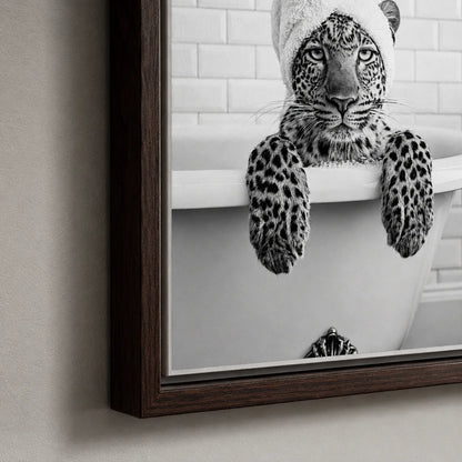 Leopard in Bathtub Wall Art Decor - Wall Art Decor - packaging