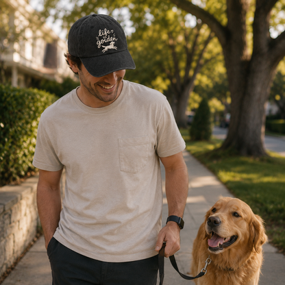Life Is Golden Embroidered Washed Cap - Washed Cap - lifestyle