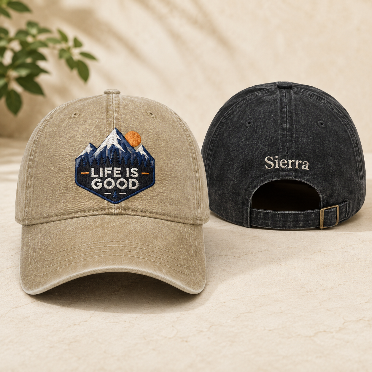Life Is Good Washed Cap - Washed Cap - front view