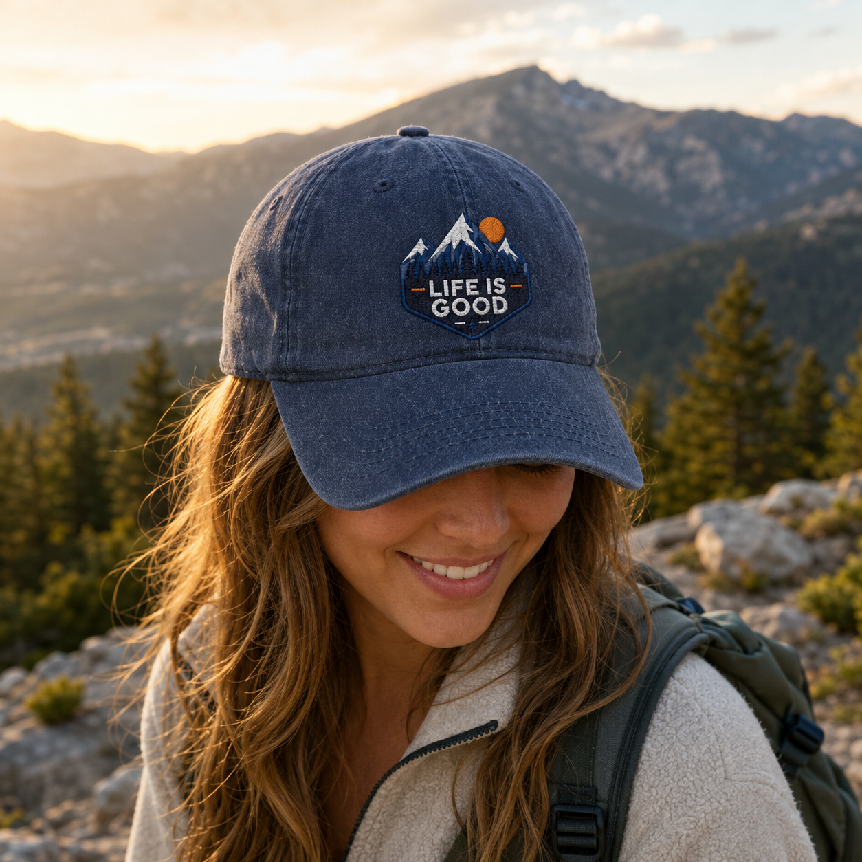 Life Is Good Washed Cap - Washed Cap - side view