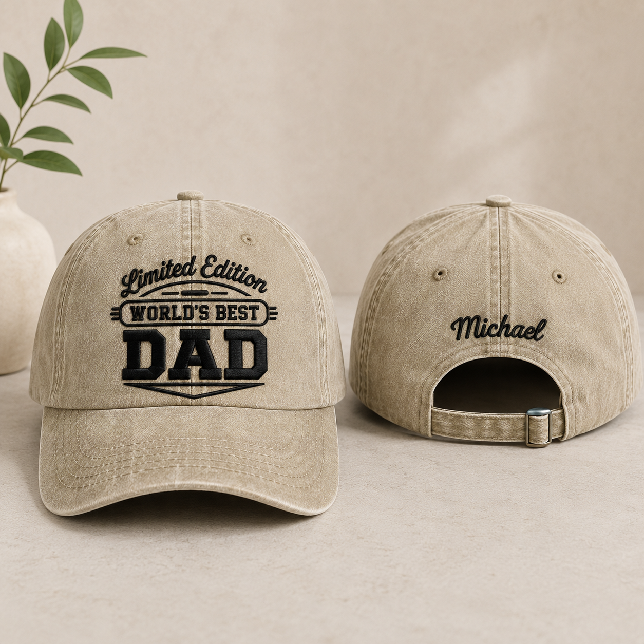 Limited Edition Dad Washed Cap - Washed Cap - front view