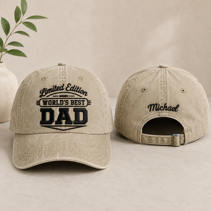 Limited Edition Dad Washed Cap - Washed Cap - front view