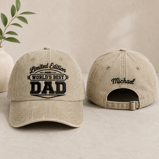 Limited Edition Dad Washed Cap - Washed Cap - front view