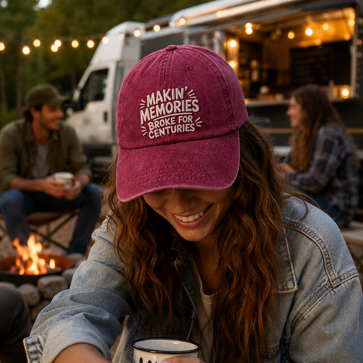 Makin Memories Embroidered Washed Cap - Washed Cap - detail