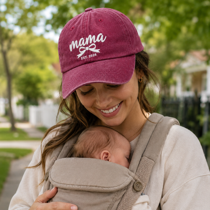 Mama Est 2026 Washed Cap - Washed Cap - detail