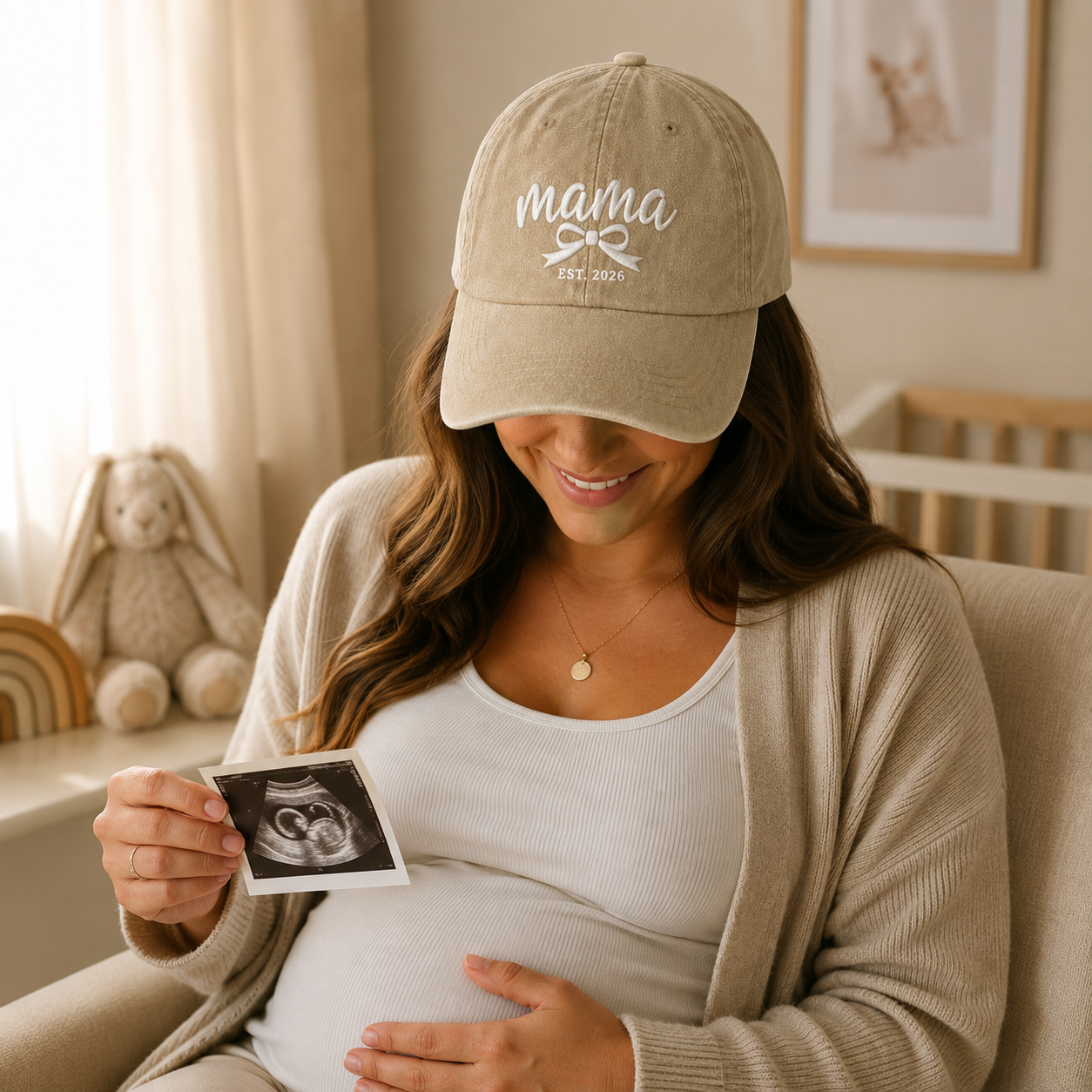 Mama Est 2026 Washed Cap - Washed Cap - side view