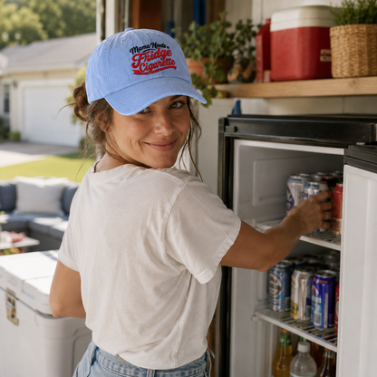 Mama Needs a Fridge Cigarette Embroidered Washed Cap - Washed Cap - lifestyle