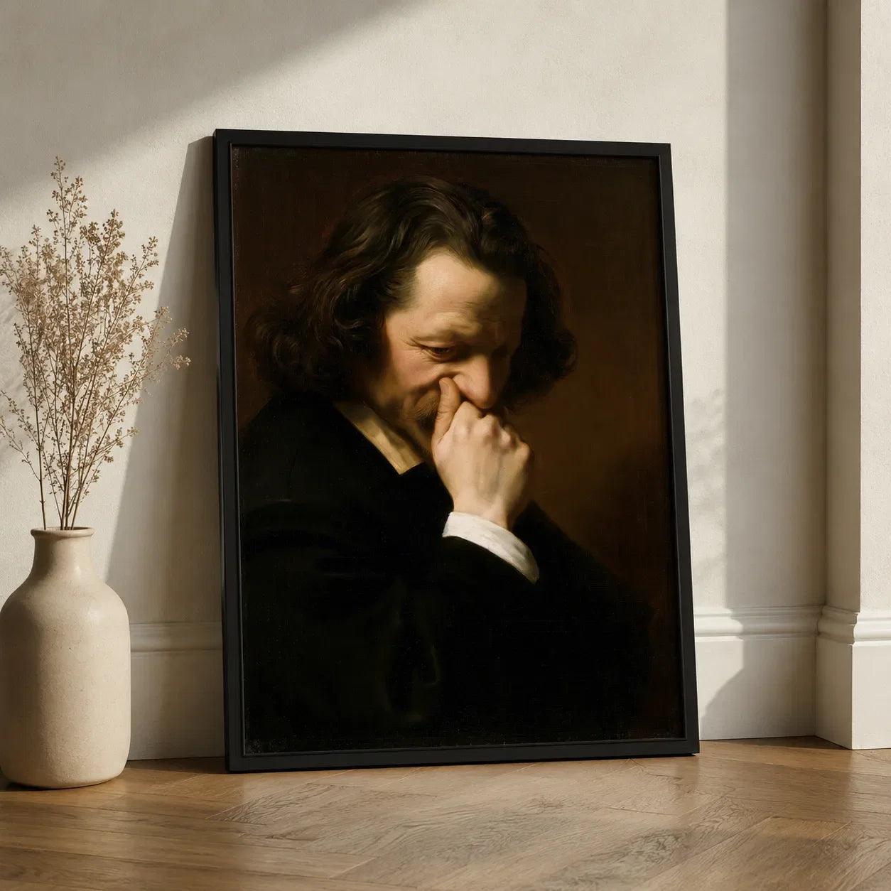 Man Holding His Nose Wall Art Decor - Wall Art Decor - alternate angle