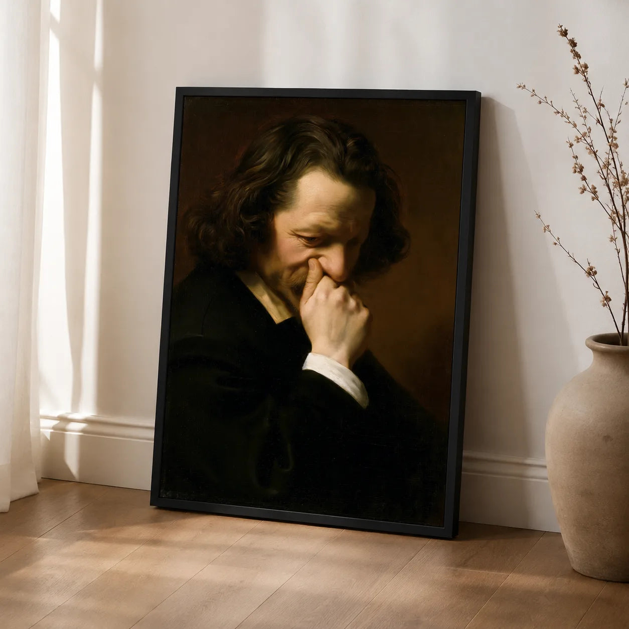 Man Holding His Nose Wall Art Decor - Wall Art Decor - packaging