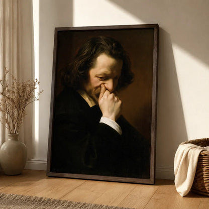 Man Holding His Nose Wall Art Decor - Wall Art Decor - styled