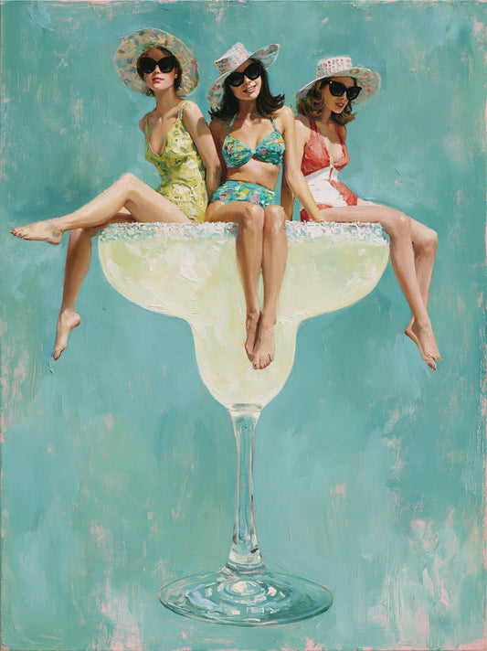 Margarita Girls Wall Art Decor - Wall Art Decor - front view