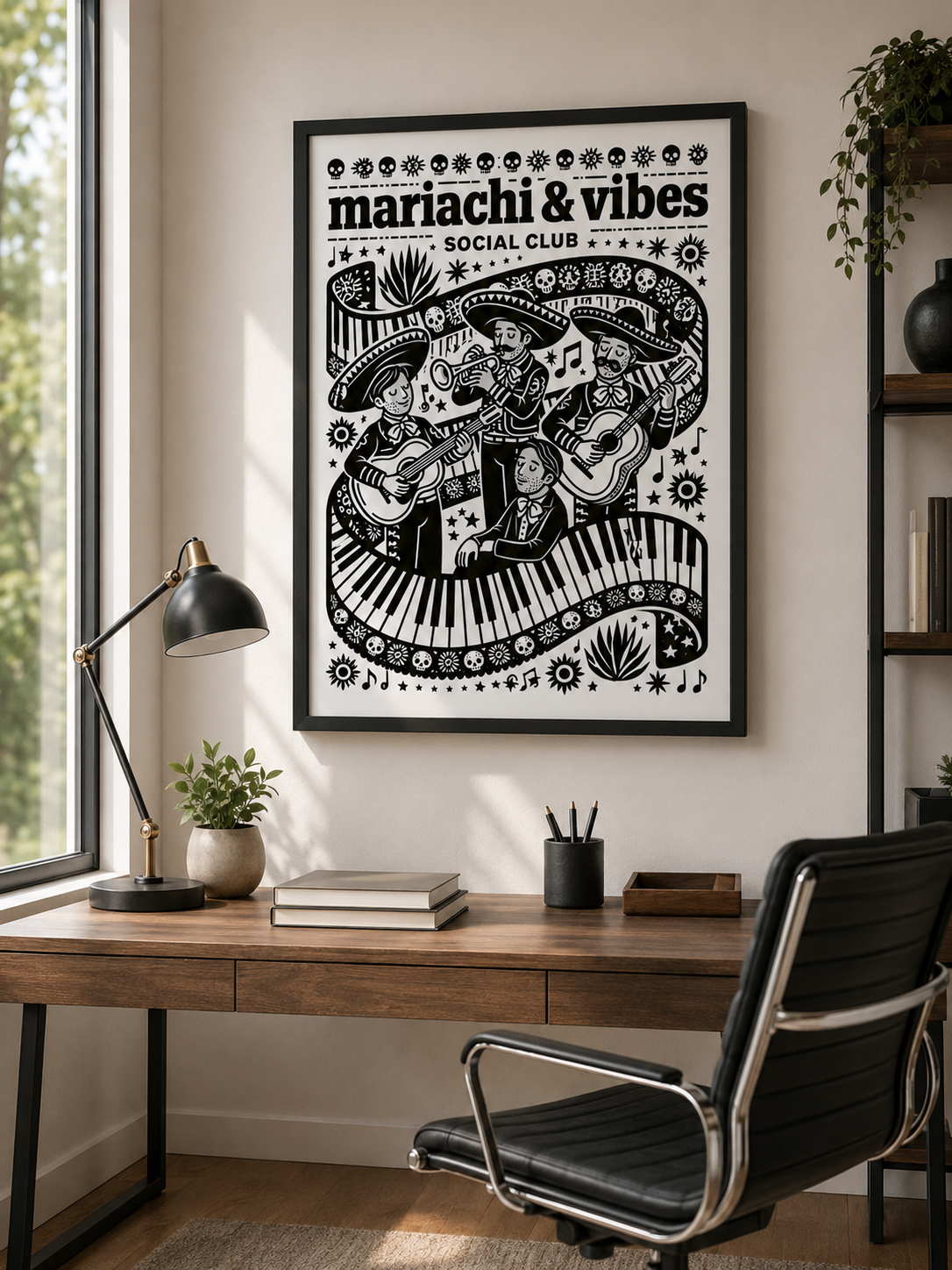 Plakat Zespołu Mariachi - Wall Art Decor - close-up - mariachi band poster, mexican music wall art