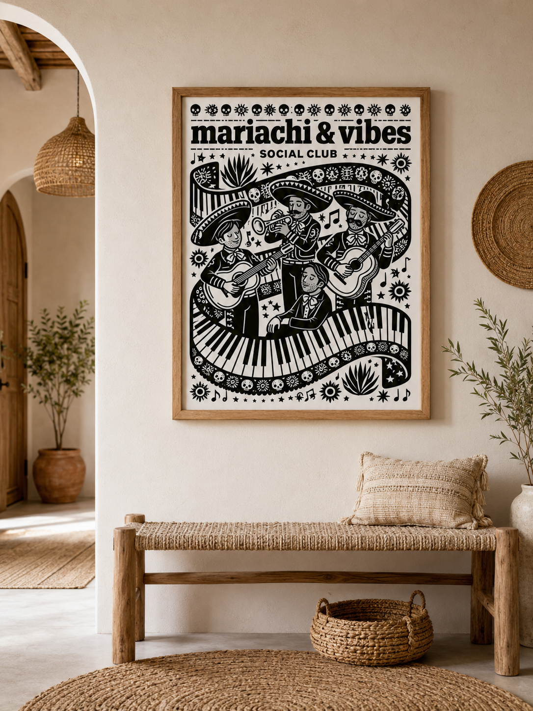 Plakat Zespołu Mariachi - Wall Art Decor - alternate angle - mariachi band poster, mexican music wall art