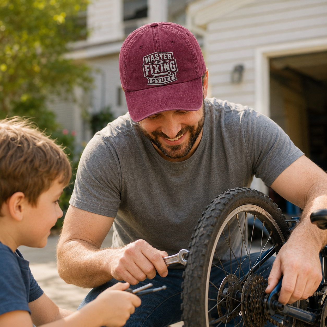 Master of Fixing Stuff Washed Cap - Washed Cap - lifestyle