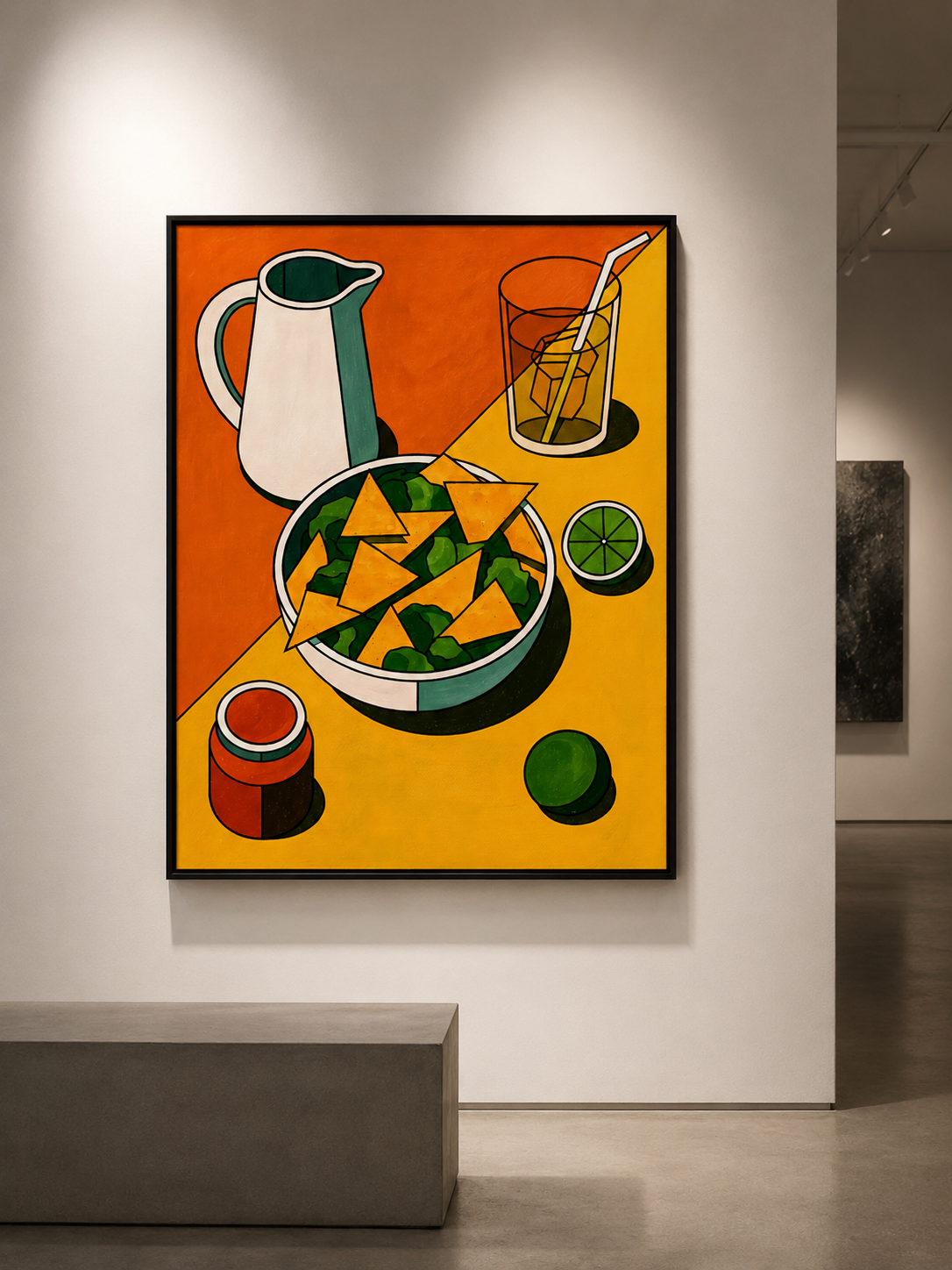 Mexicaanse Keukenposter - Wall Art Decor - alternate angle - orange kitchen wall art, fauvist still life poster