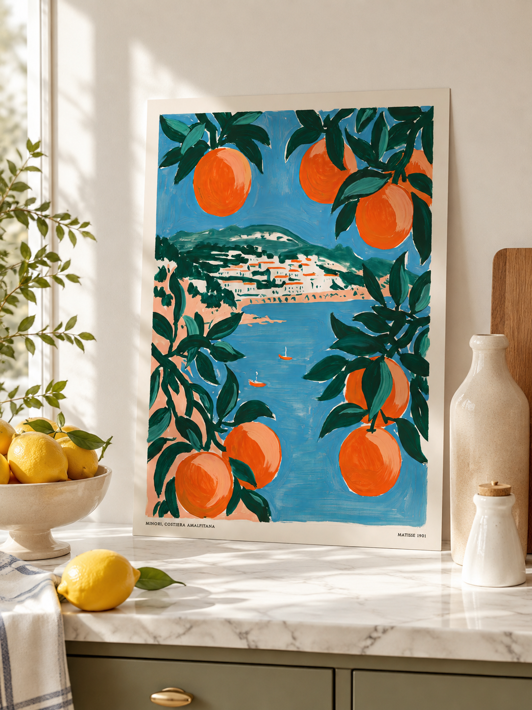 Matisse-Inspired Orange Art Print - Wall Art Decor - alternate angle