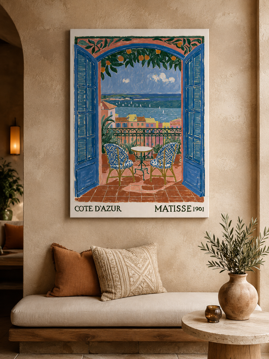 Matisse Riviera Art Print - Wall Art Decor - packaging - matisse riviera art, french riviera poster