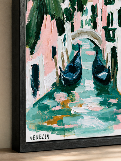 Matisse Venice Art Print - Wall Art Decor - detail view - gondola canal art, canvas print