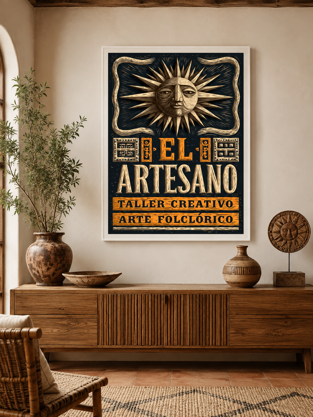 Artisanat Mexicain Affiche - Wall Art Decor - close-up - mexican artisan workshop poster, mexican folk art