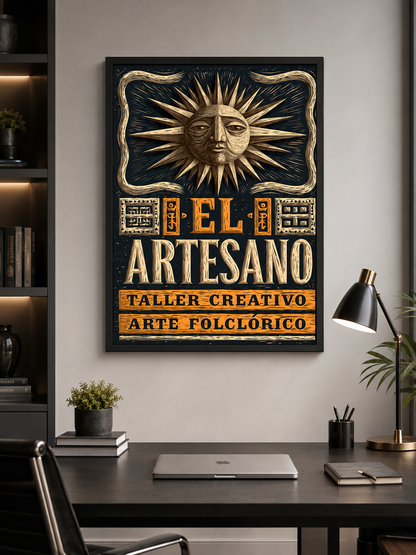Artisanat Mexicain Affiche - Wall Art Decor - close-up - mexican artisan workshop poster, mexican folk art