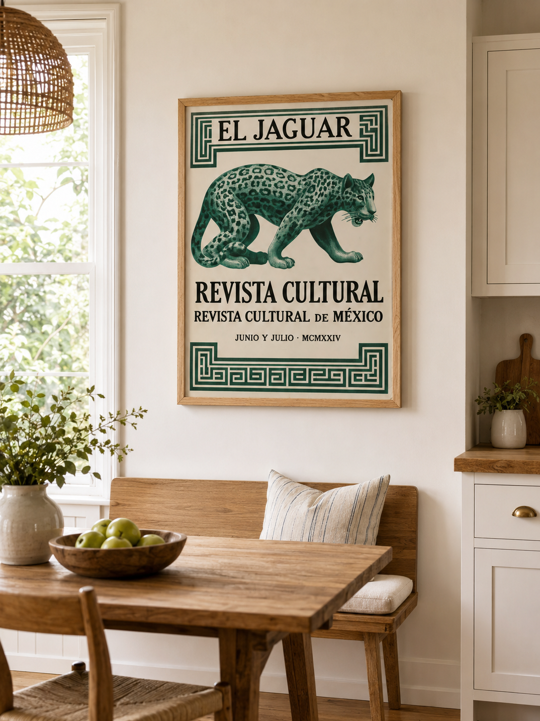 Jaguar Mexicano Póster - Wall Art Decor - packaging - mexican jaguar vintage poster, green jaguar wall art