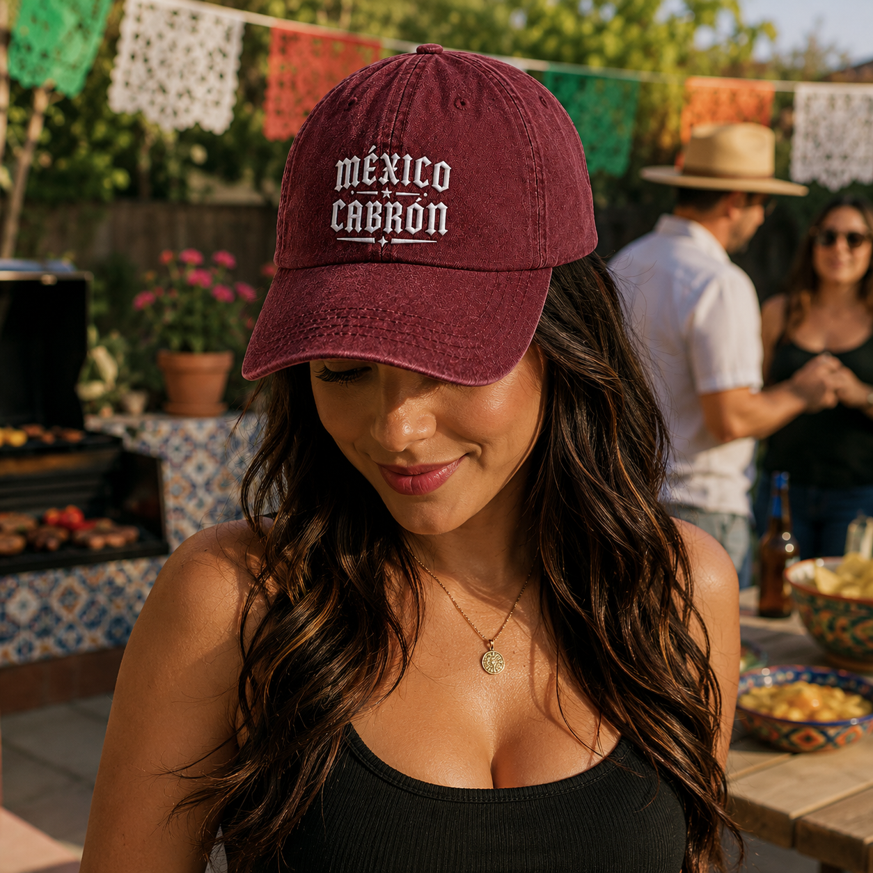 Mexico Cabron Embroidered Washed Cap - Washed Cap - lifestyle