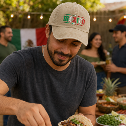 Mexico Embroidered Washed Cap - Washed Cap - lifestyle