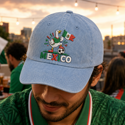 Mexico Goose Embroidered Washed Cap - Washed Cap - alternate angle